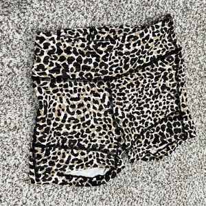 outdoor voices cheetah print move free shorts